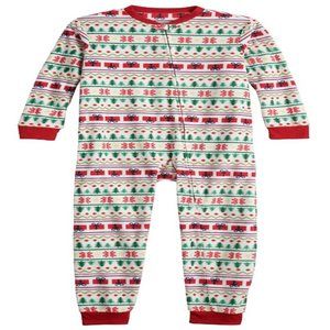 NWT Christmas Holiday Onesy Pajamas Fleece Jammies 7-8